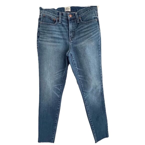 J Crew 9” toothpick high rise denim size 27 with raw hem - Picture 1 of 14
